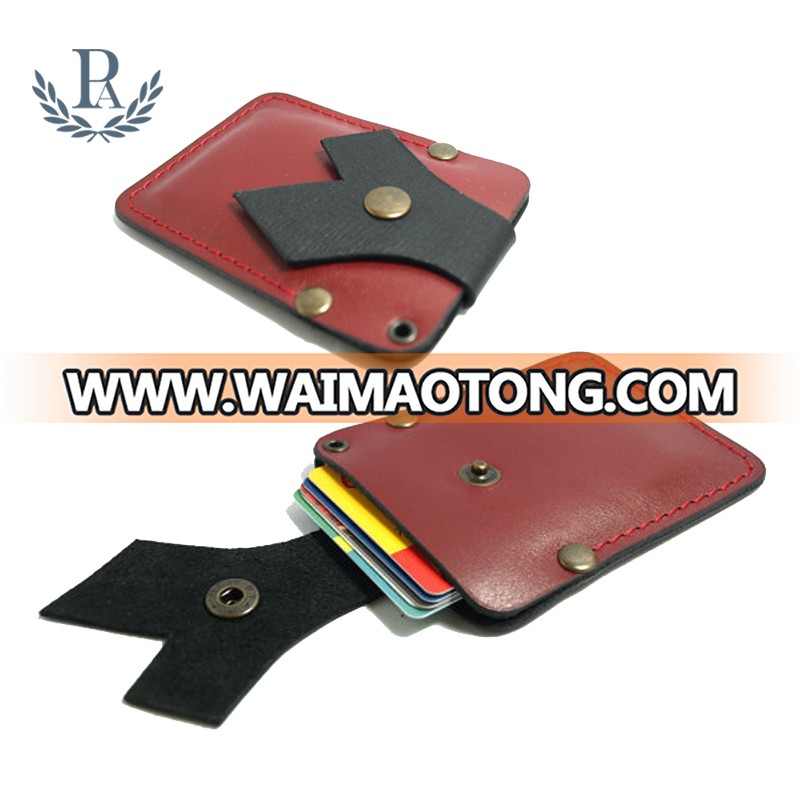 Hot selling custom RFID blocking leather slim business card holder